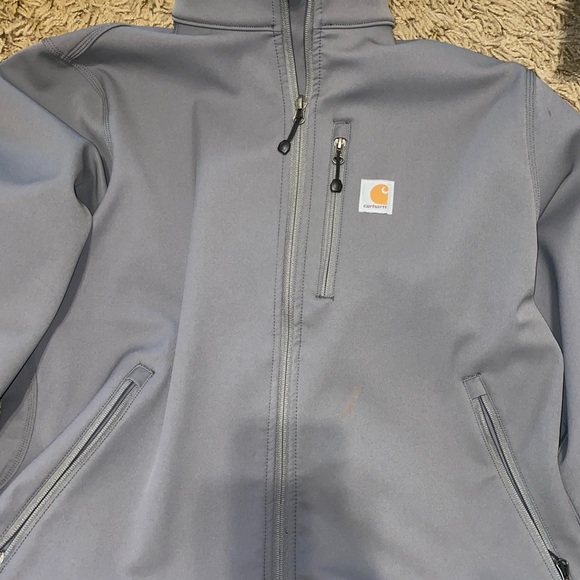 Carhartt Mens L gray jacket rain defender relaxed fit - Picture 3 of 6
